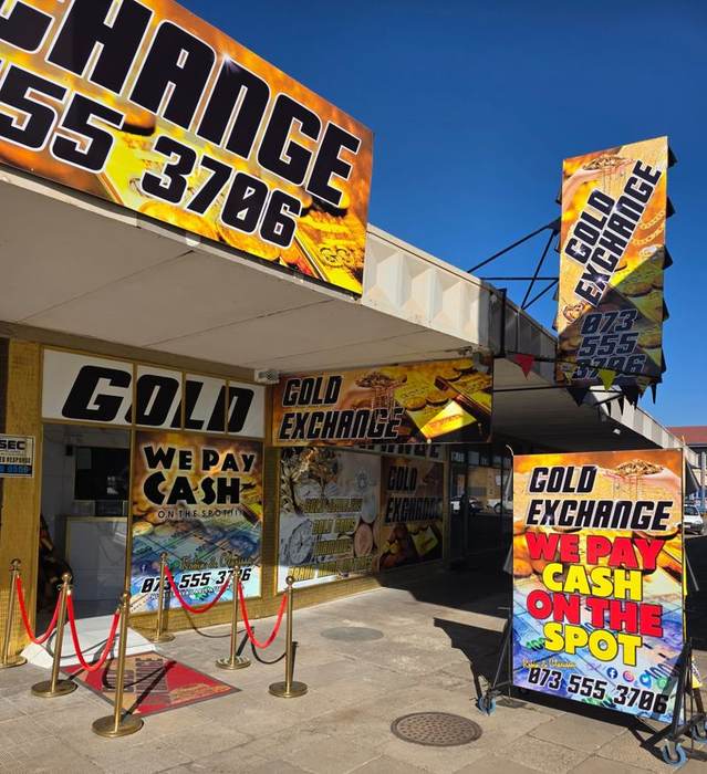 Gold Exchange entrance signage